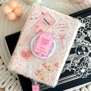Romantasy Cupid Kindle Grip, Coquette Bow Kindle Holder, Kindle Accessories, Bookish Gifts for Bookworms & Readers, Booktok, Bookish Merch