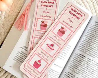Slow Burn Recipe Bookmark with Tassel, Book Accessories, Bookish Gifts for Readers and Bookworms