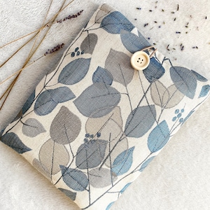 Protège-livre feuille, couverture de livre rembourrée, jaquette de livre, pochette de livre en tissu, accessoires livres et Kindle, cadeau pour les amoureux des livres, protège-livre, cartable