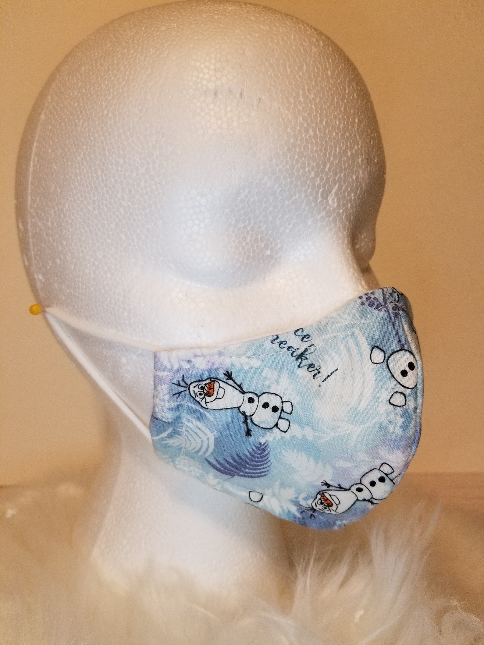 kid small olaf print handmade face masks etsy