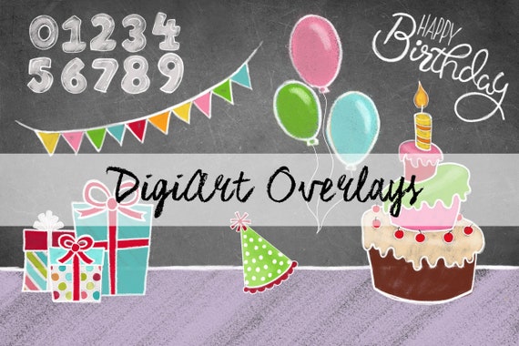 Overlay Birthday Girls Chalk art