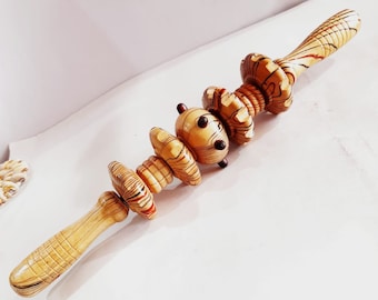Masajeador de rodillos de madera, herramienta de maderoterapia, anticelulítico, gatillo de masaje.