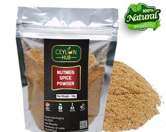 Nutmeg Ground Powder Organic Myristicaceae Moscada Oz 100% Whole  Spice Pure Natural 50g