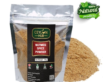 Nutmeg Ground Powder Organic Myristicaceae Moscada Oz 100% Whole  Spice Pure Natural 50g