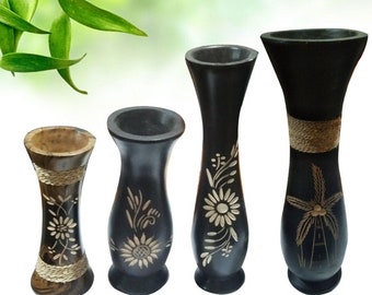 Best Wooden Flower Plant Pot Holder Home Planter Table Flower Vases Decor Floral