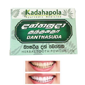 Beste natürliche Zahnpulver 10g Kräuter Ayurveda Medizin für weiße starke Zähne