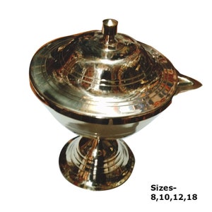 Brass Oil Lamp Vintage Beautiful Home Decor From Sri Lanka Free Shipping
