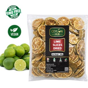 Rodajas de lima deshidratadas - Ruedas 100% fruta orgánica, cítricos, limón deshidratado, decoración vegana de lima (oz)