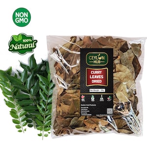 Hojas de curry frescas, hojas de Koenigii secas, Datum orgánico, 100% natural, puro de Ceilán.