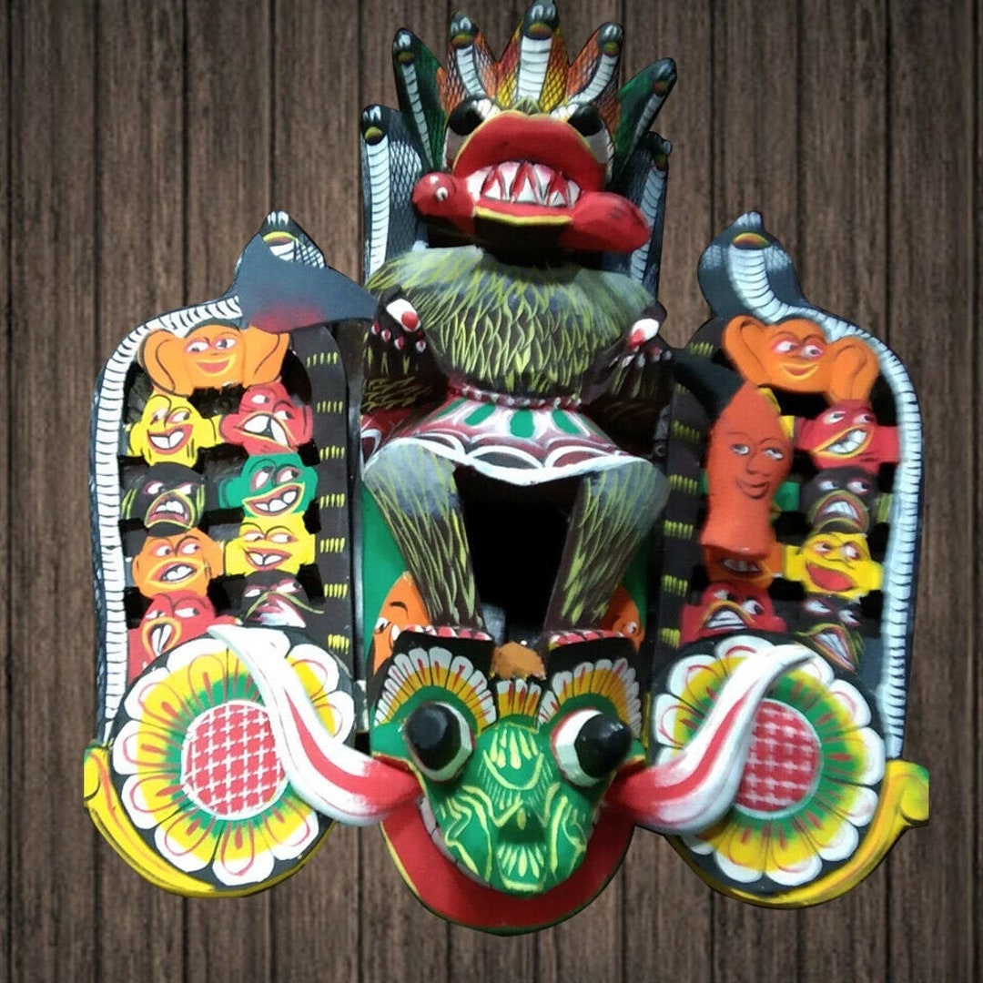 12' Daha Ata Sanniya Raksha Maske Design Mediate Sri Lanka - Etsy ...