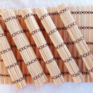 Bamboo Placemats Set Table Placemat New Natural Vintage Brown Table Mat Décor