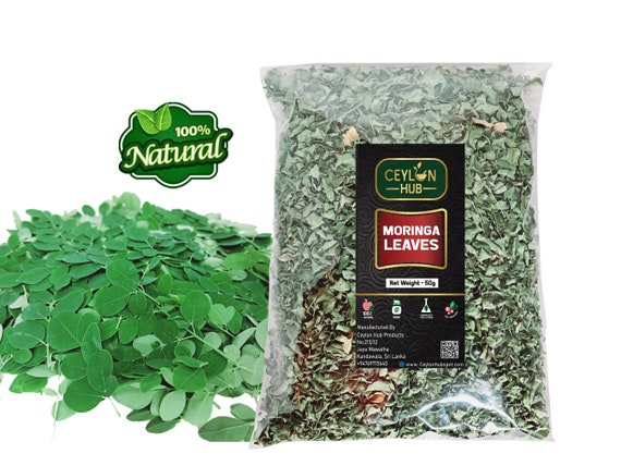 Organic Moringa Oleifera Leaf Powder - 100% Pure Ceylon Herbal Tea, 28g, Natural Health Support