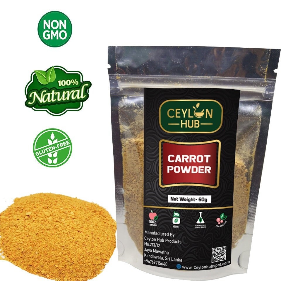 Carrot Powder Beta-Carotene Vitamins and Minerals Organic Powder Boost Immune