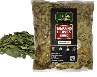 100% Organic & Pure Tamarind Leaves/Leaf Dried 0.5/1.7/3.5/7.05/14.10 oz From Ceylon