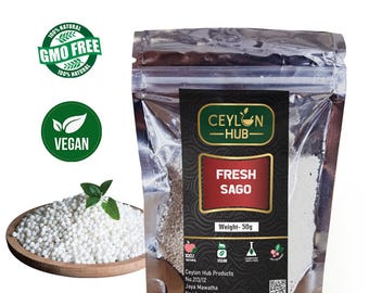 Perły z palmy sagowej | Naturalny substytut tapioki | Składnik do gotowania Sabudana