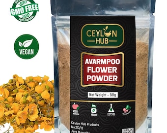 Avarampoo Pulver & Blumen Natürlicher Cassia Auriculata Kräutertee aus Ceylon