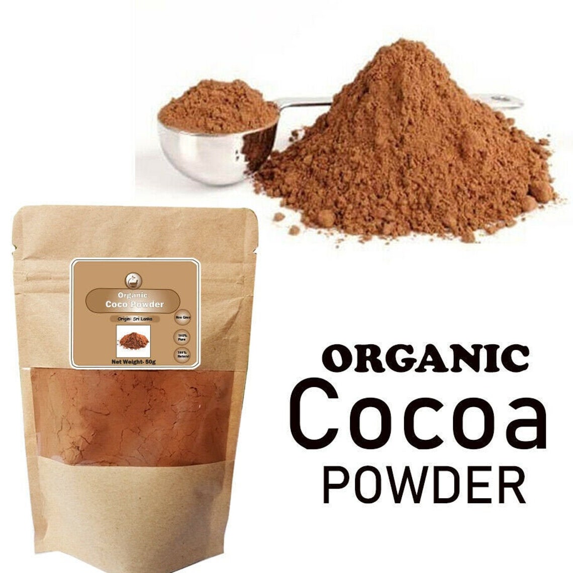 Cocoa Powder Organic Raw Non Gmo 100 Bulk Chocolate Arriba Etsy