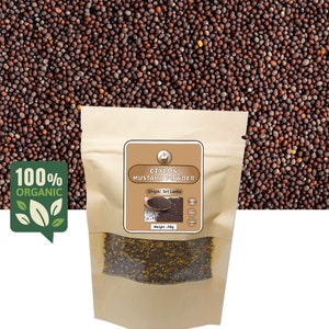 Mustard Powder Black Natural Organic Seeds Ceylon Pure Ground Spice Mixing Oz