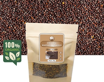 Mustard Powder Black Natural Organic Seeds Ceylon Pure Ground Spice Mixing Oz