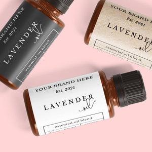 Essential Oil Label Template, Editable 5ml 10ml 15ml Essential Oils ...