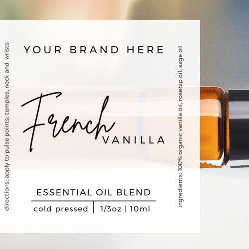 10ml Essential Oil Bottle Label Template Printable Essential Etsy
