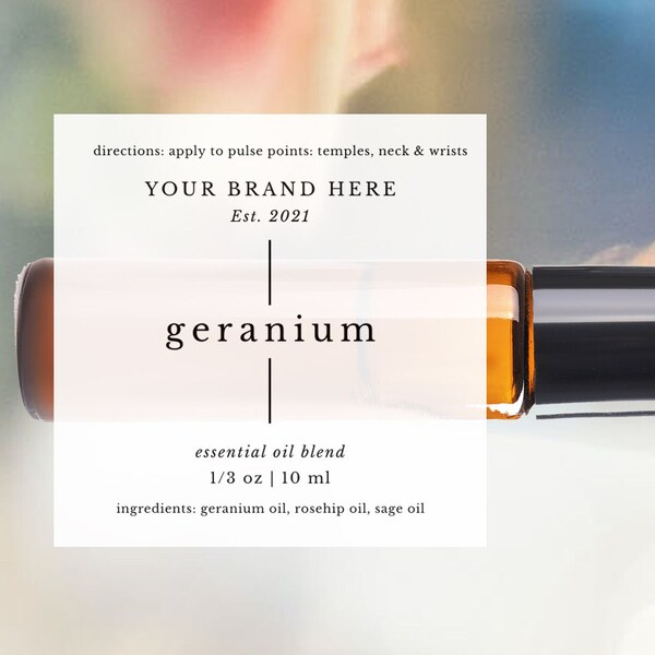 Roller Bottle Labels Etsy