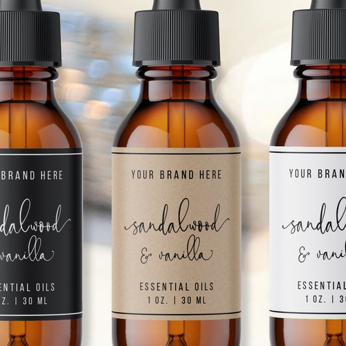 Printable Essential Oil Bottle Label 1oz or 2 Oz Dropper | Etsy