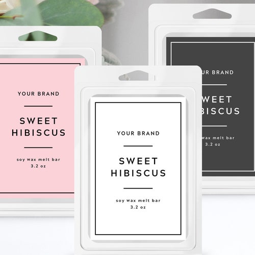 Wax Melts Label Template Printable DIY Wax Melt Packaging | Etsy