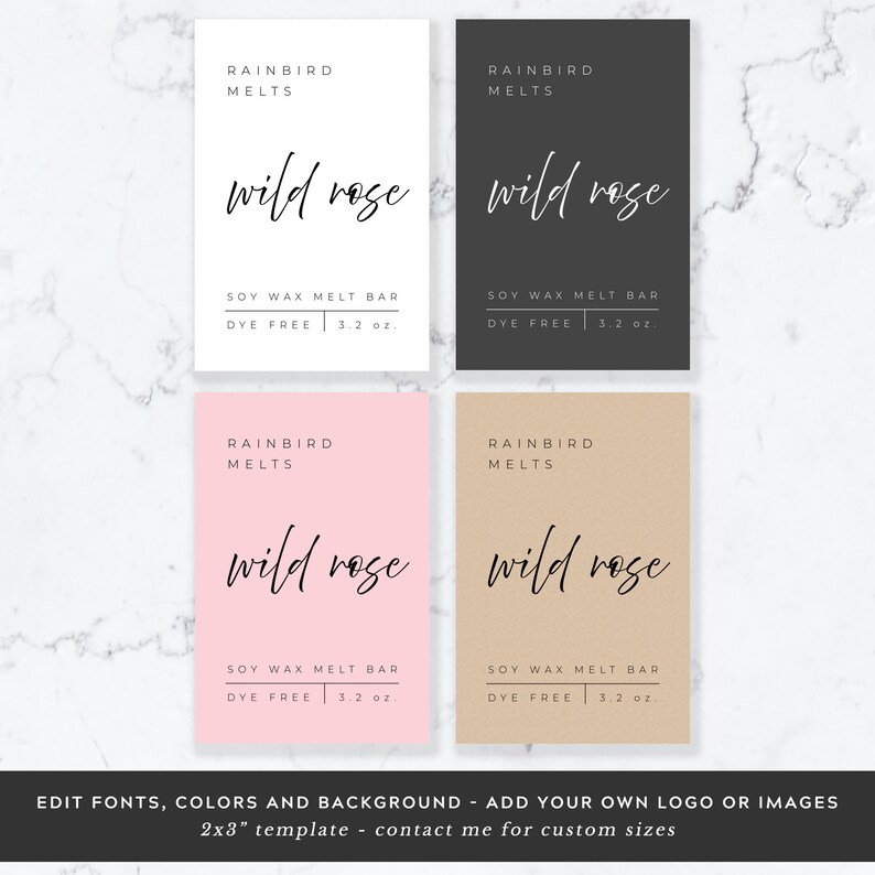 wax melt label template printable wax melts product labels etsy