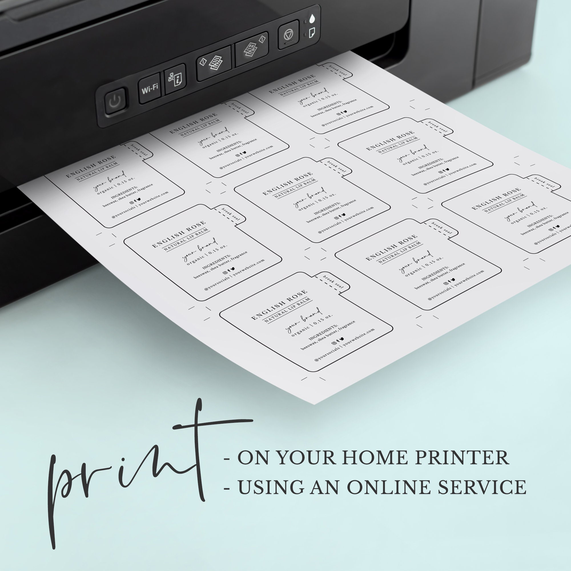 Lip Balm Labels Template Lip Balm Tube Labels Stickers Etsy