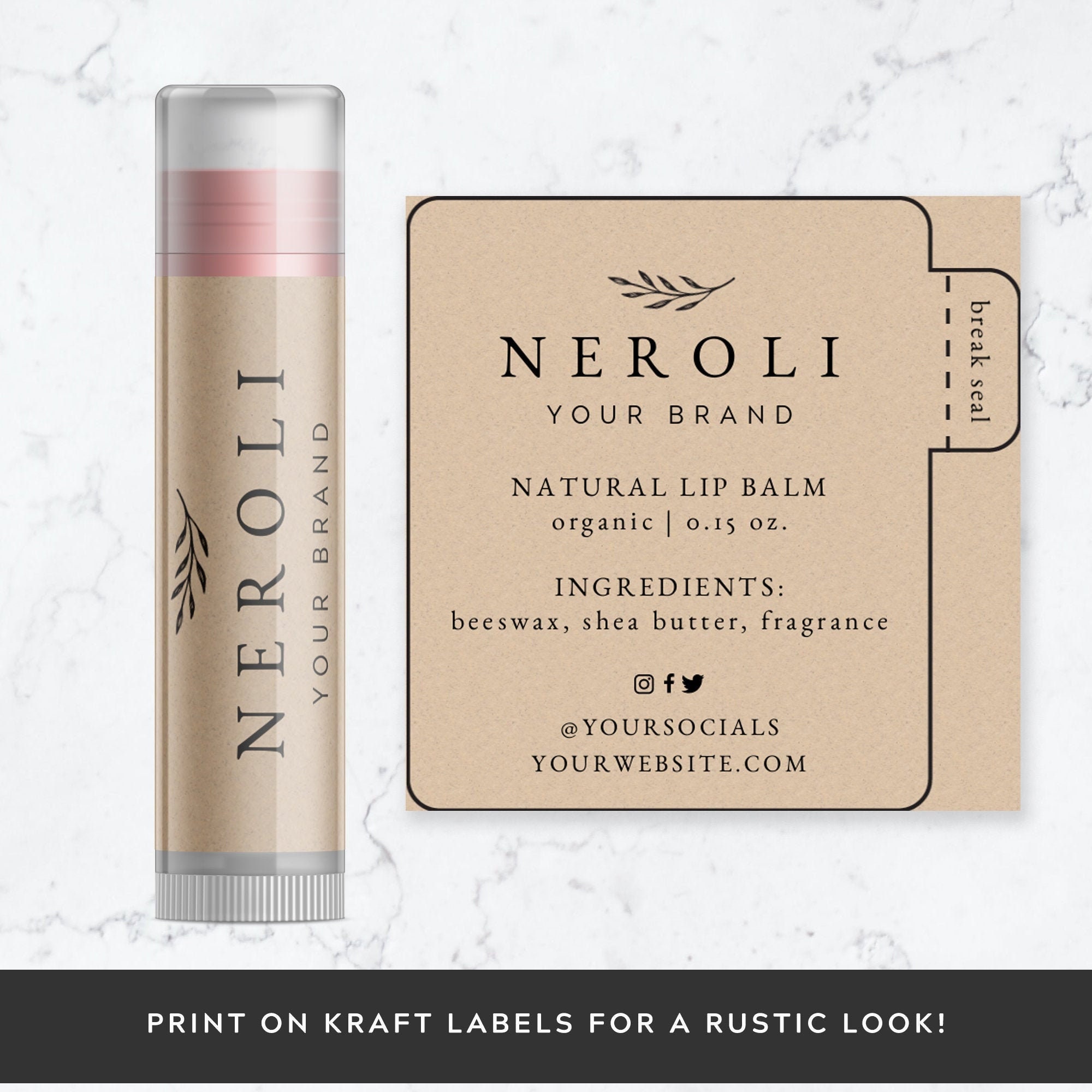 Lip Balm Label Template, Printable Lip Balm Labels Stickers, Editable Lip  Balm Packaging Wrapper, Beauty Product Labels #23 Within Lip Balm Label Template