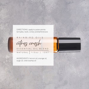 Essential Oil Labels Printable Essential Oils Roller Bottle | Etsy