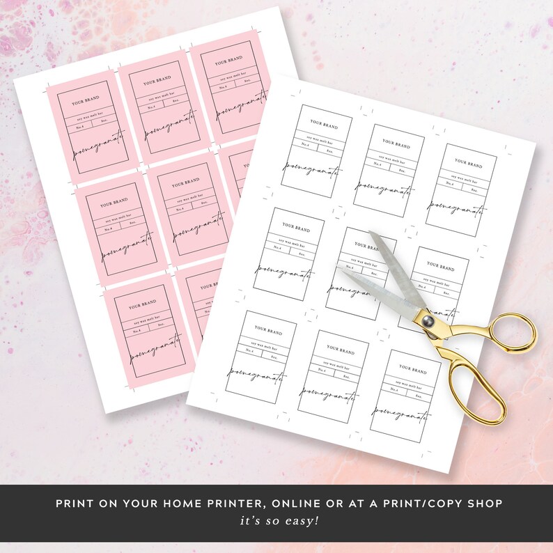 Wax Melts Label Template Printable DIY Wax Melt Packaging | Etsy