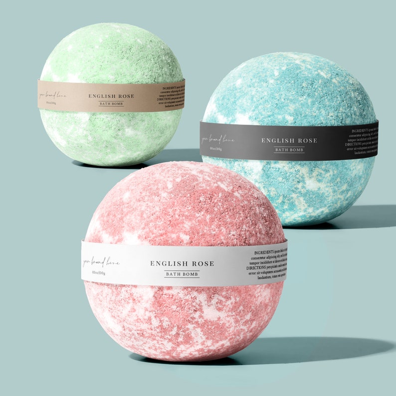 Bath Bomb Label Template Printable Bath Bomb Bands Bath Bomb - Etsy