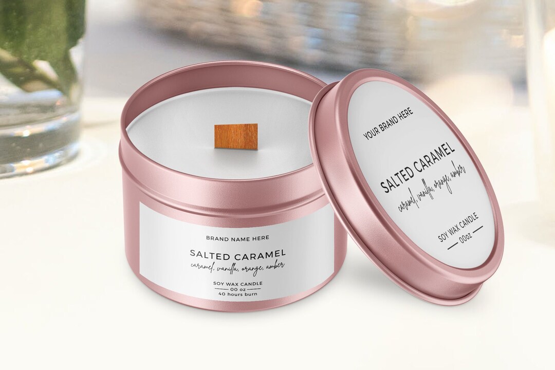 Printable Candle Tin Label Wrap Around Candle Jar Labels Etsy
