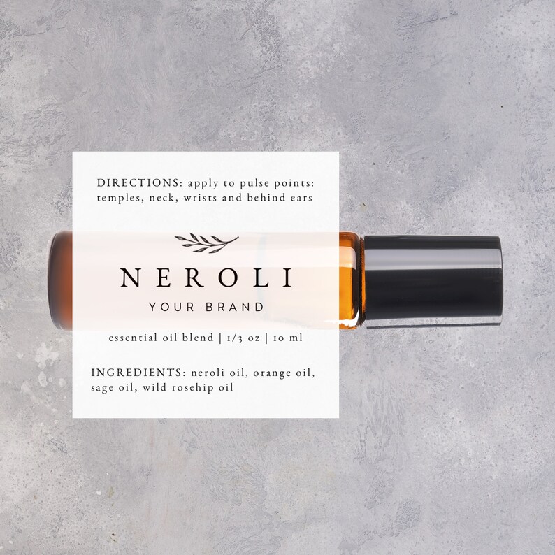 Essential Oil Roller Bottle Labels Template Printable Roller Etsy India