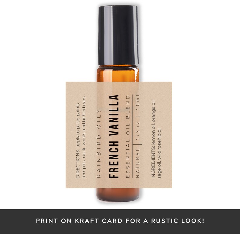 Essential Oils Labels Template Printable DIY Essential Oil - Etsy