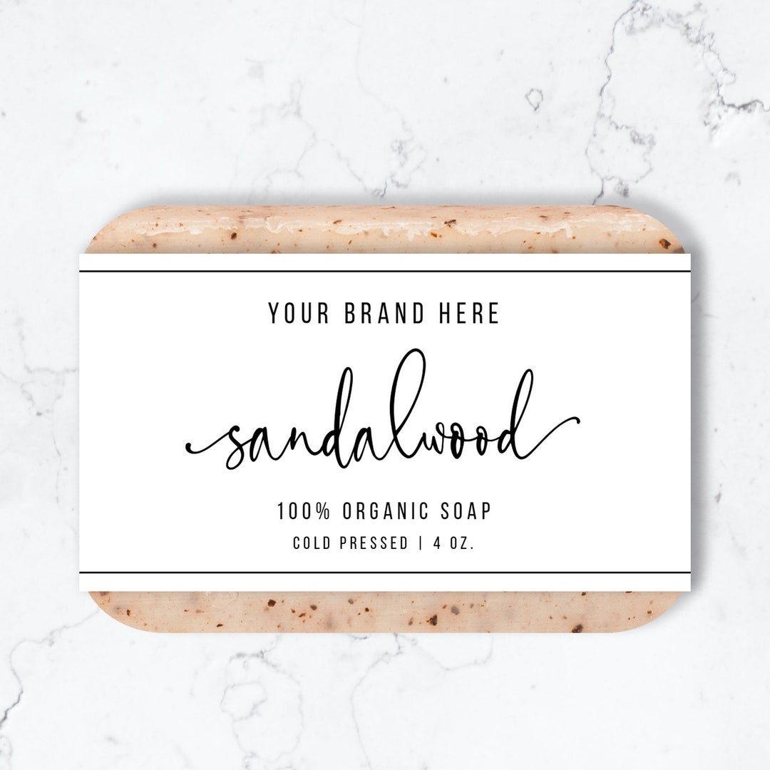 Soap Wrap Label Template, Printable Handmade Soap Wrapper Label Instant Download, Editable DIY ...