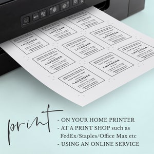 Essential Oil Labels Template Printable Essential Oils Roller - Etsy