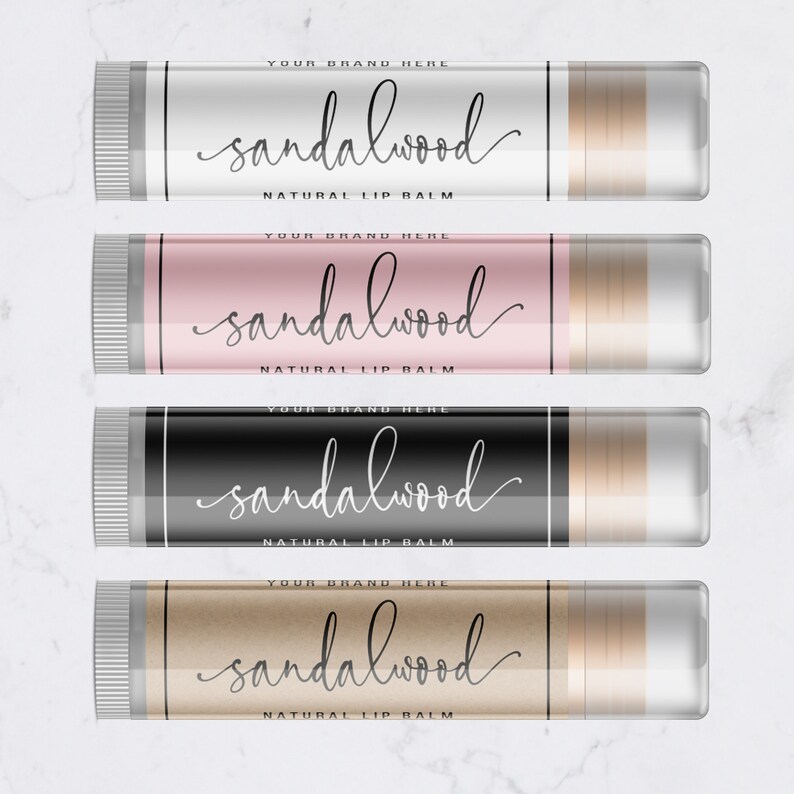 Lip Balm Label Template Printable Lip Balm Tube Labels Etsy