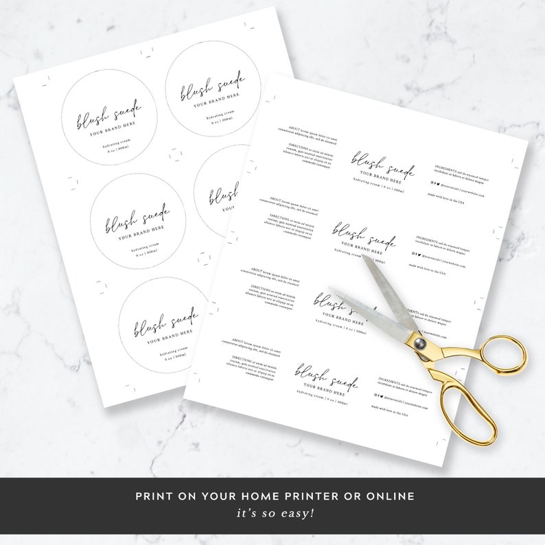 Body Butter Label Template Printable Cosmetic Jar Labels Etsy