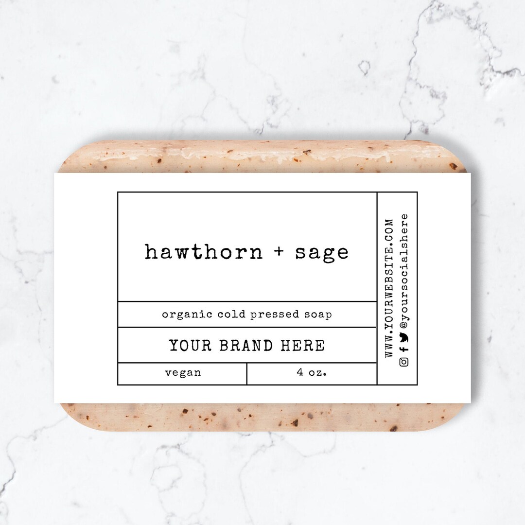 Soap Wrappper Label Template, Printable Handmade Soap Band Wrap Label ...