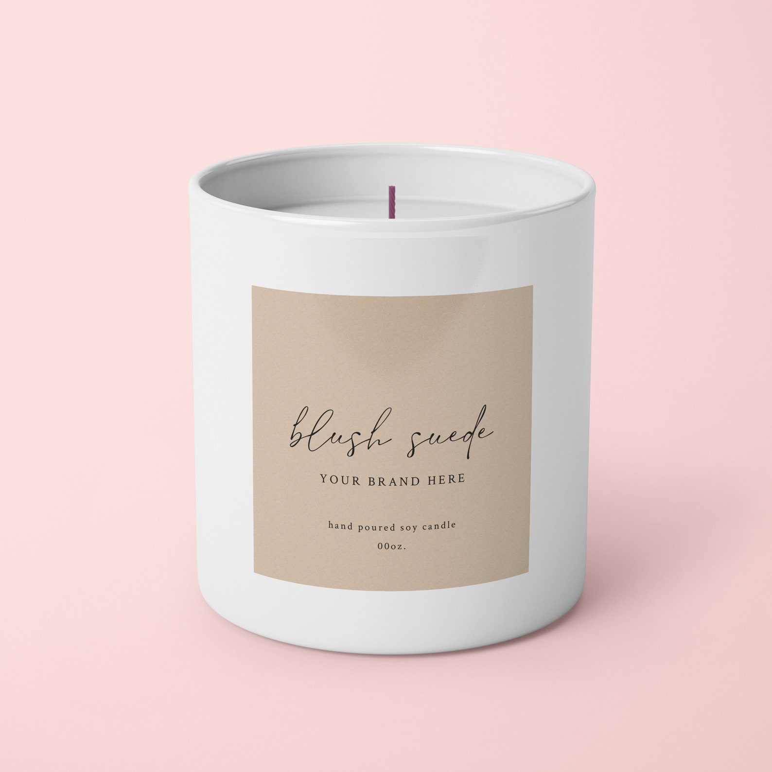 Square Candle Label Template Printable Minimalist Candle Jar Etsy