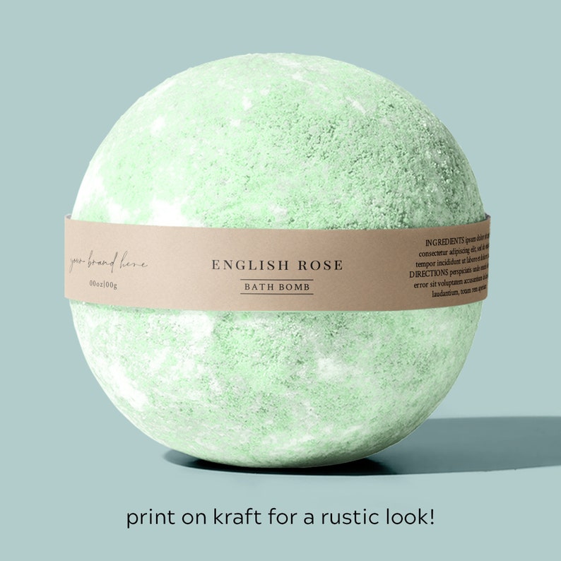 Bath Bomb Label Template Printable Bath Bomb Bands Bath Bomb - Etsy