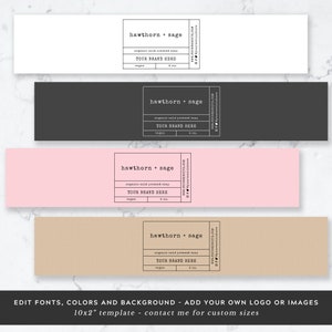 Soap Wrappper Label Template, Printable Handmade Soap Band Wrap Label ...