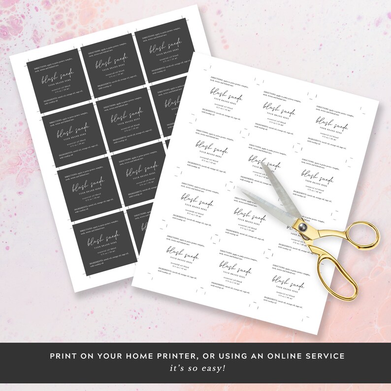 10ml Roller Bottle Label Template Printable Essential Oils Etsy