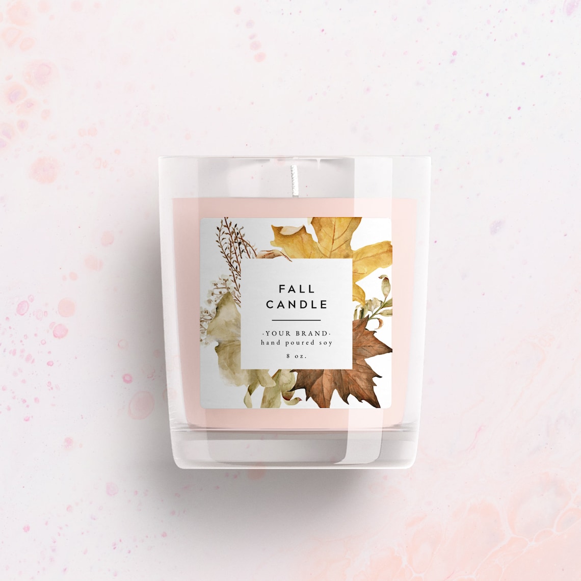 Fall Candle Label Template Printable Handmade Soy Candle Etsy