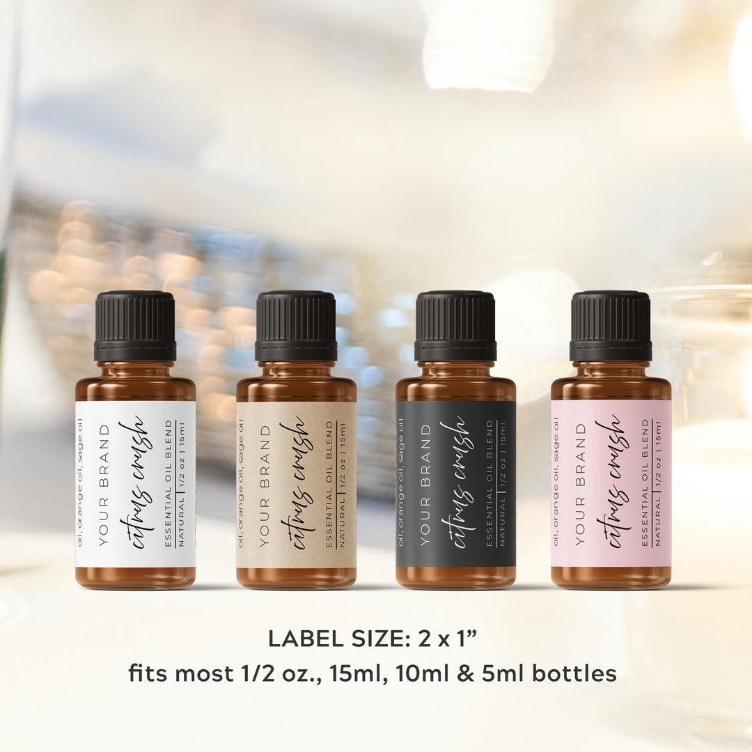 10ml Essential Oil Bottle Label Template, Printable Essential Oils ...