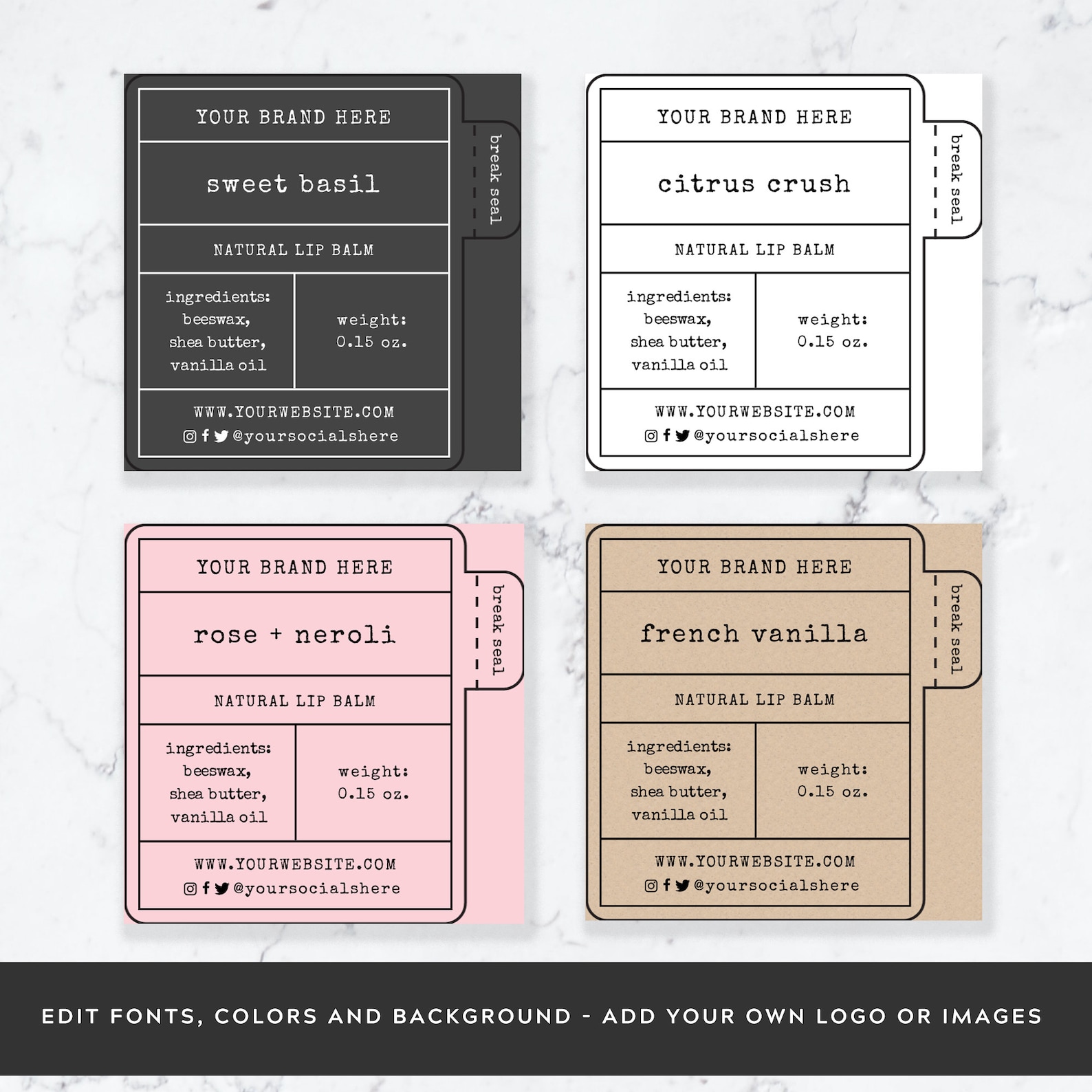 Printable Lip Balm Label Lip Balm Tube Labels Template Etsy