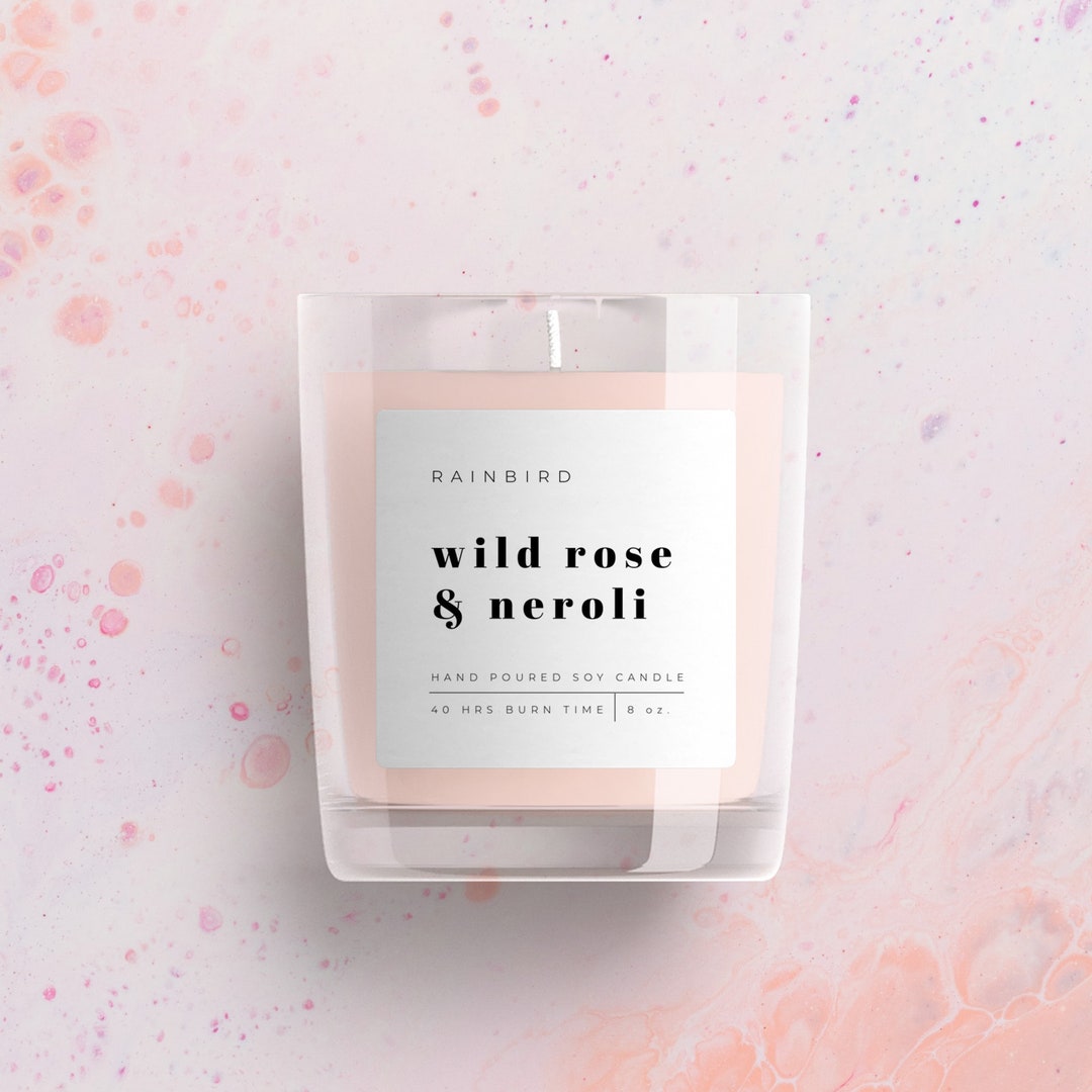 Candle Label Printable Template, Modern Square Product Packaging Label ...